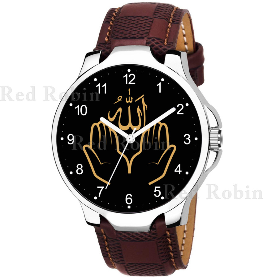 Sky Mart IW004 NUM 3K SIL BRW CHL ISLAMIC Allha Ki Dua Design Round Dial Brown Leather Strap Muslim Analog Watch For Men Buy Sky Mart IW004 NUM 3K SIL BRW CHL ISLAMIC Allha Ki Dua Design Round Dial Br...