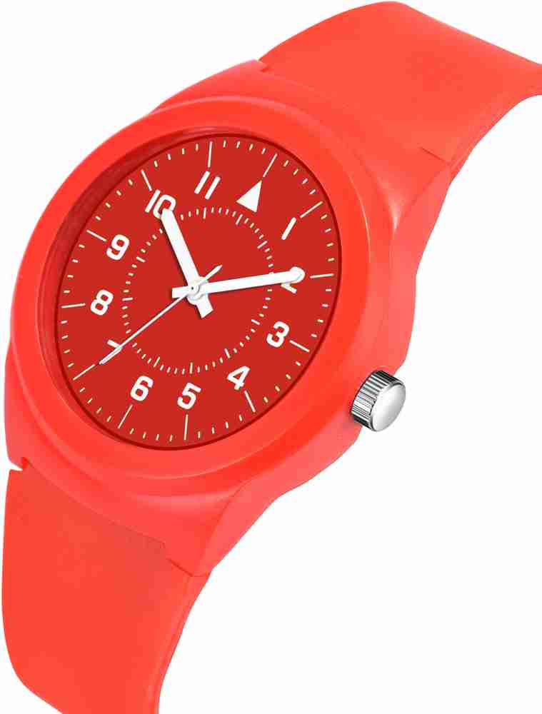 Red colour watch for men outlet