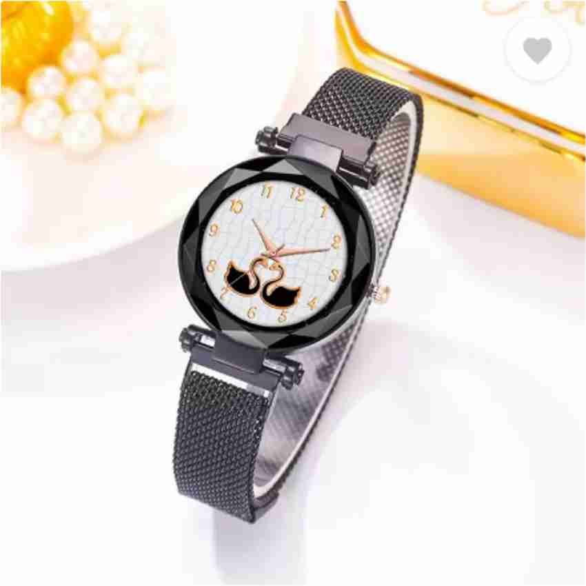 KU Girls Luxury New Classic Fashion Duck Dial Black Quartz wrist