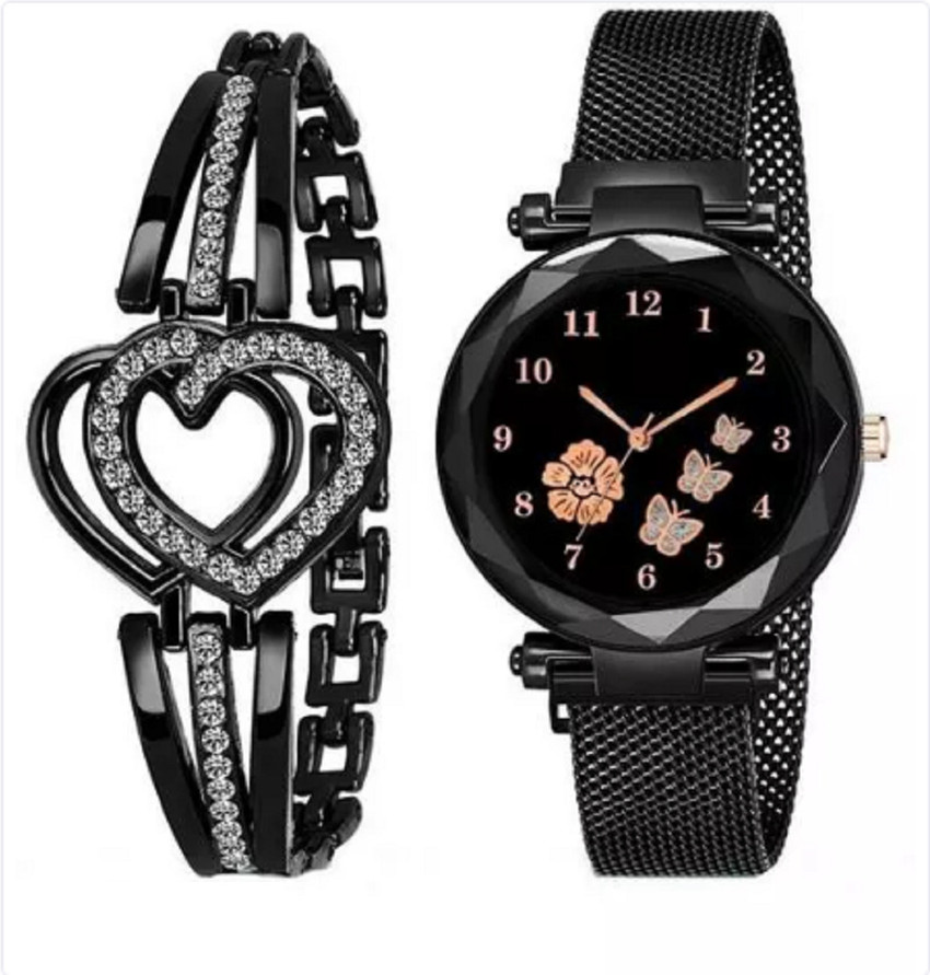 Flipkart black watches clearance