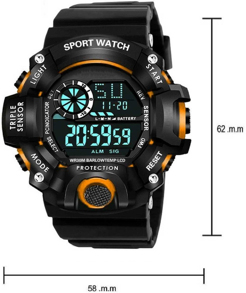 Waterproof digital watch mens hotsell
