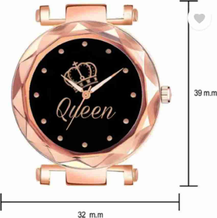 Miss Perfect Girls 2 Queen Dial Magnetic Strap Luxury Gold and Black No Analog Watch For Women Buy Miss Perfect Girls 2 Queen Dial Magnetic Strap Luxury Gold and Black