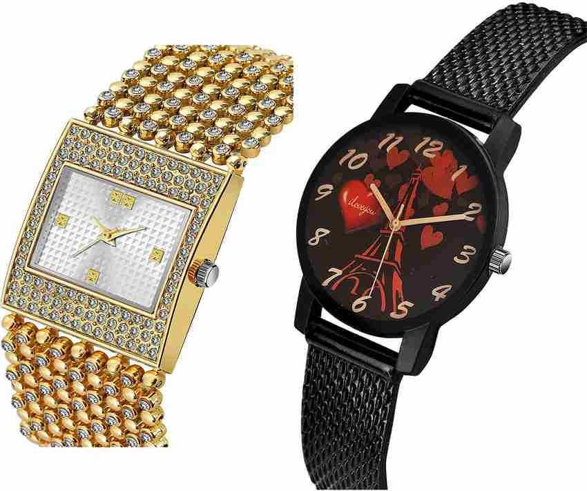 Black colour watch in flipkart shop