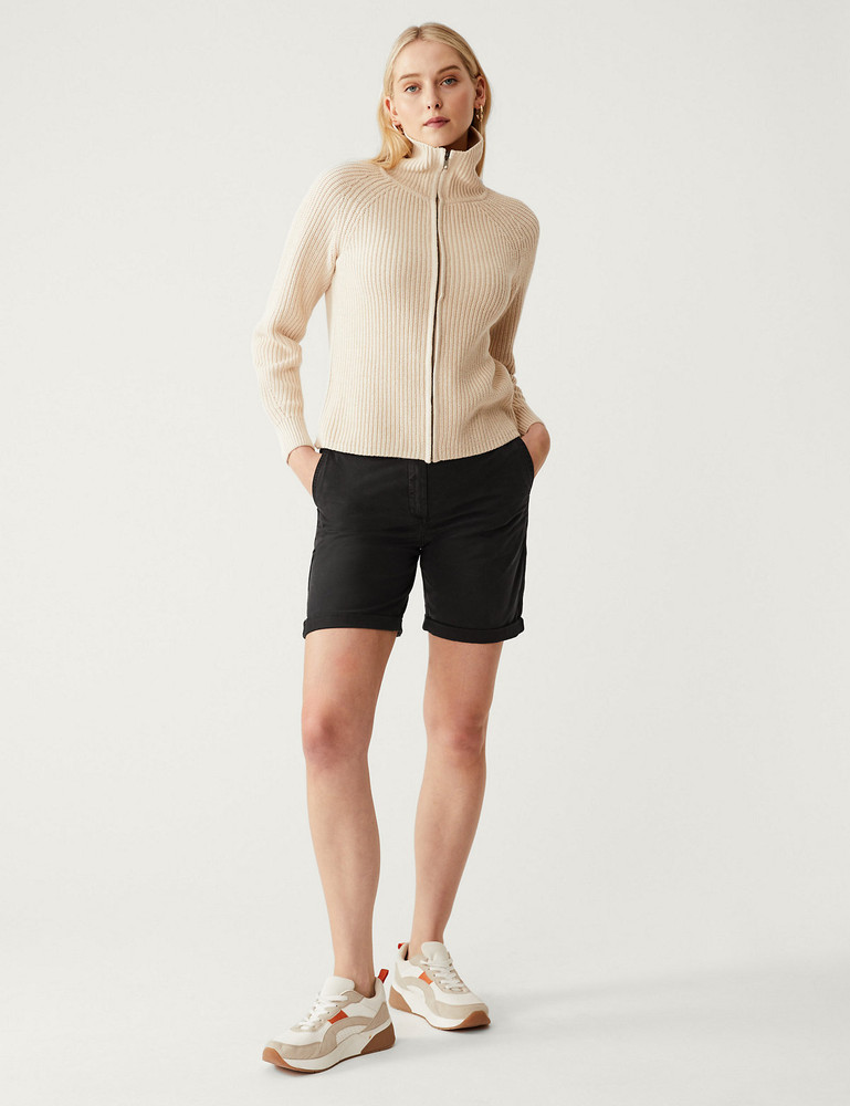 Marks and spencer black shorts cheap