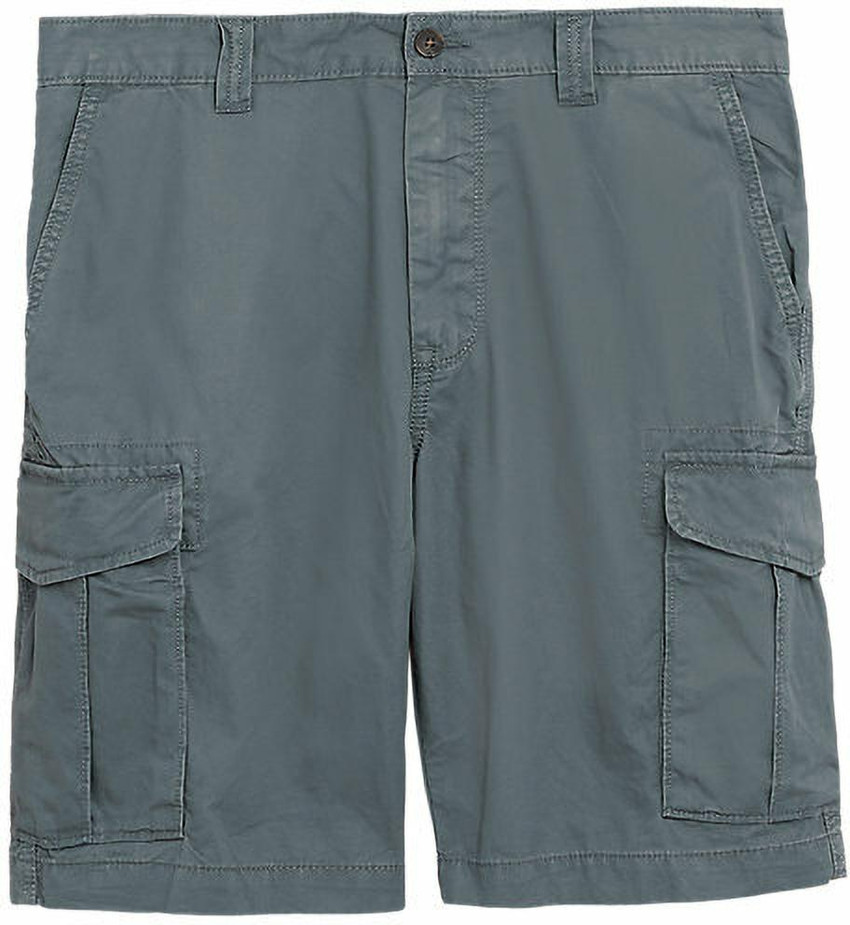 MARKS SPENCER Solid Men Blue Cargo Shorts Buy MARKS SPENCER