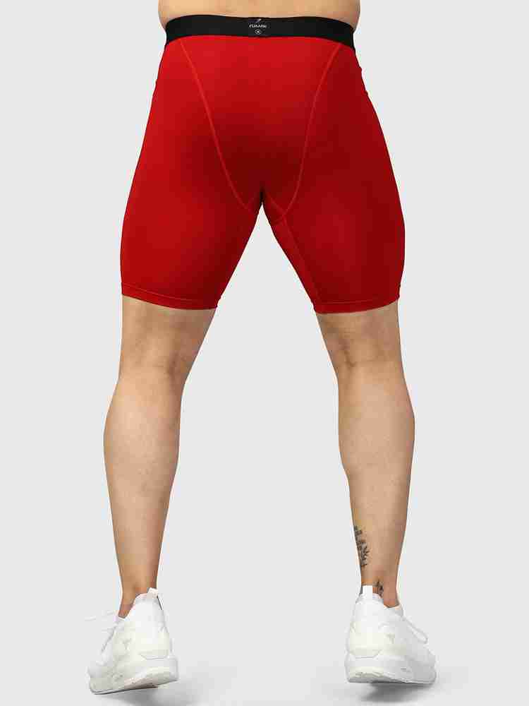 Mens red compression best sale shorts