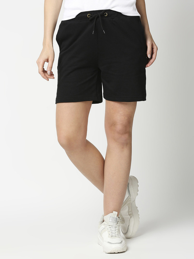 BEWAKOOF Solid Women Black Casual Shorts Buy BEWAKOOF Solid Women Black Casual Shorts Online at Best Prices in India Flipkart