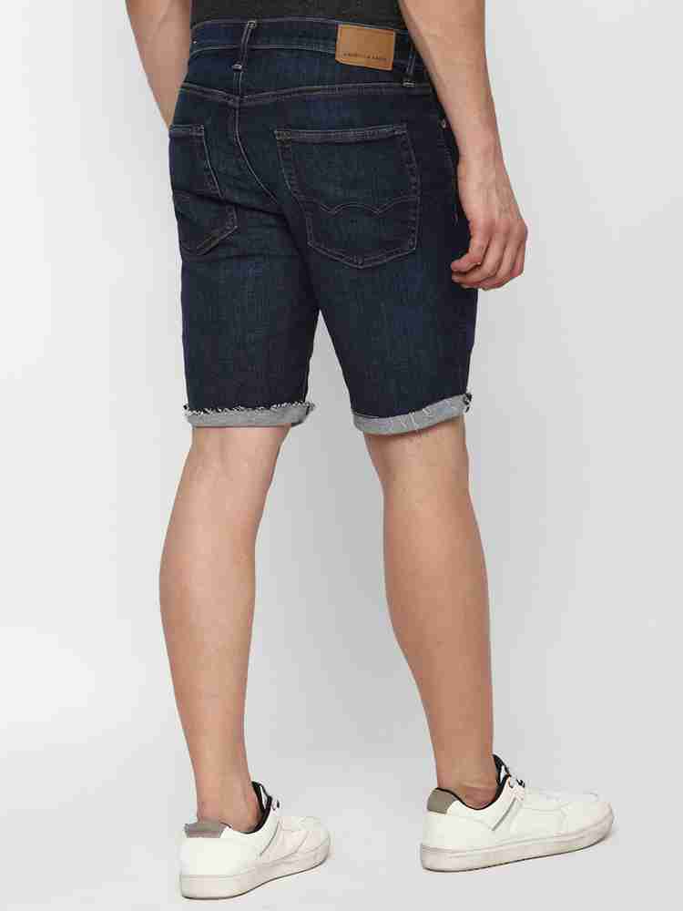 American Eagle Outfitters Solid Men Blue Denim Shorts Buy