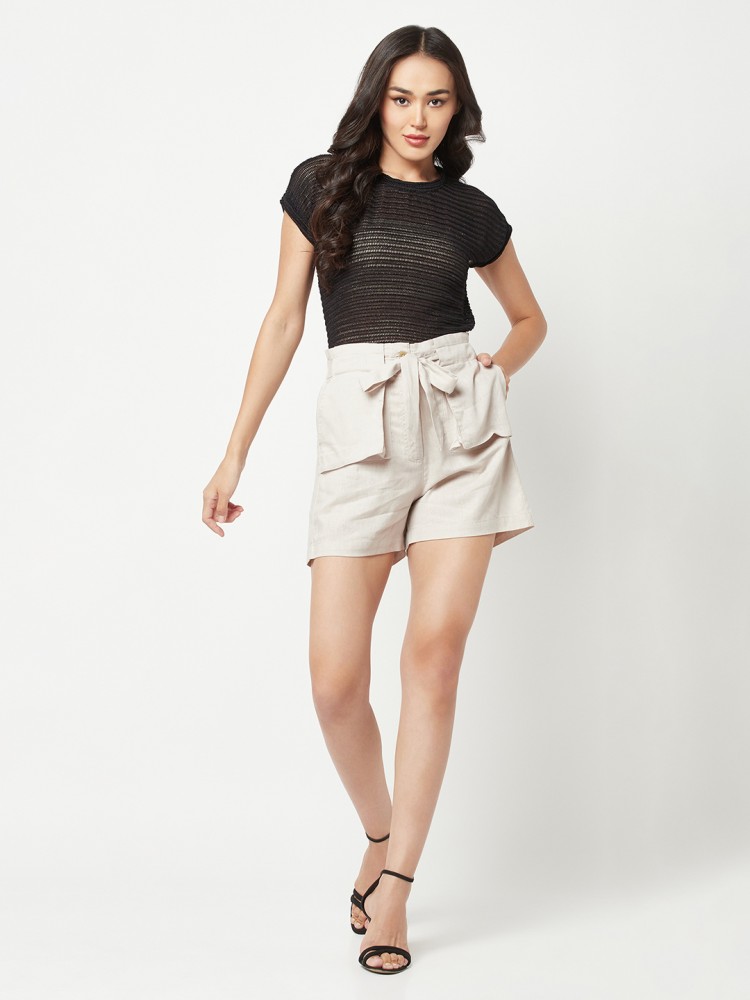 Buy online Mid Rise Hot Pants Short from Skirts & Shorts for Women by  Crimsoune Club for ₹749 at 50% off