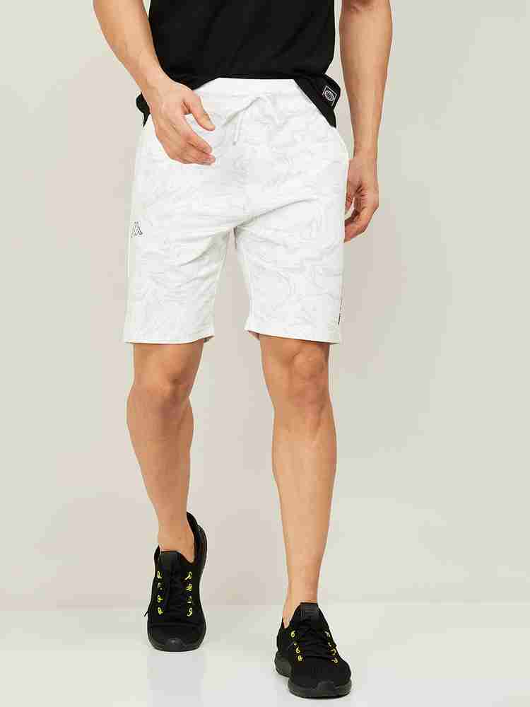 Kappa Printed Men White Denim Shorts Buy Kappa Printed Men White