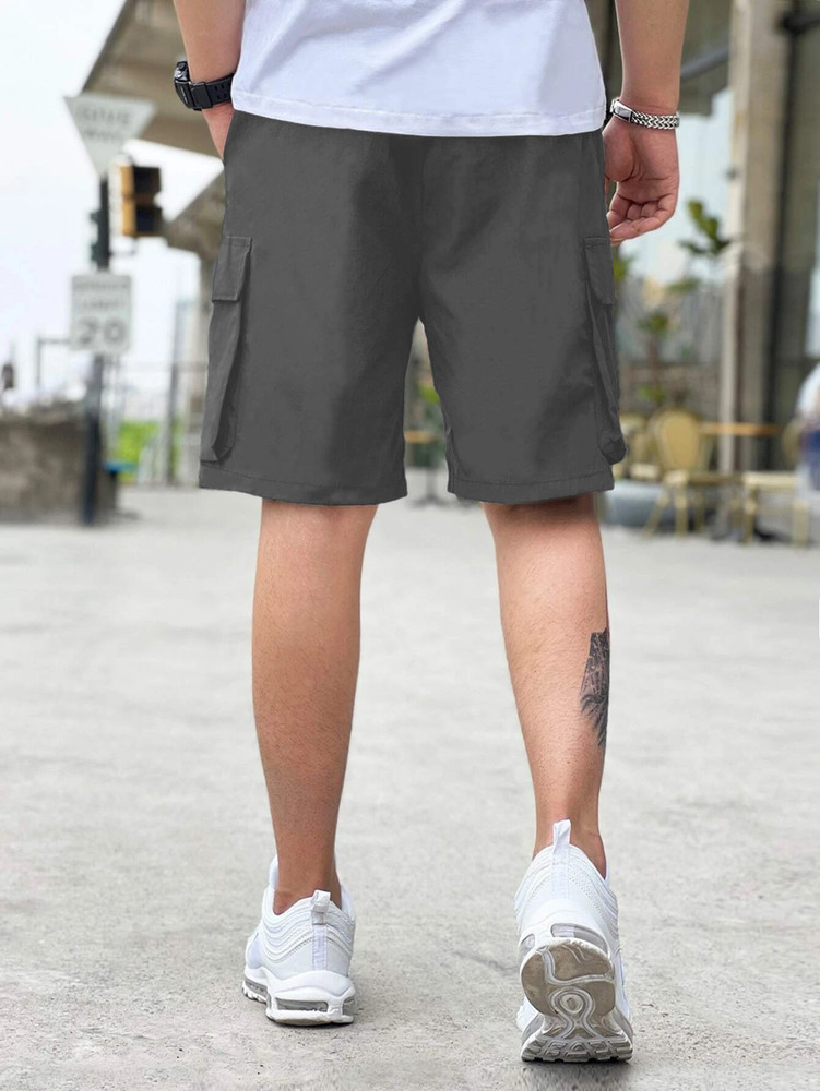 theplanetcool Solid Men Dark Grey Sports Shorts Buy