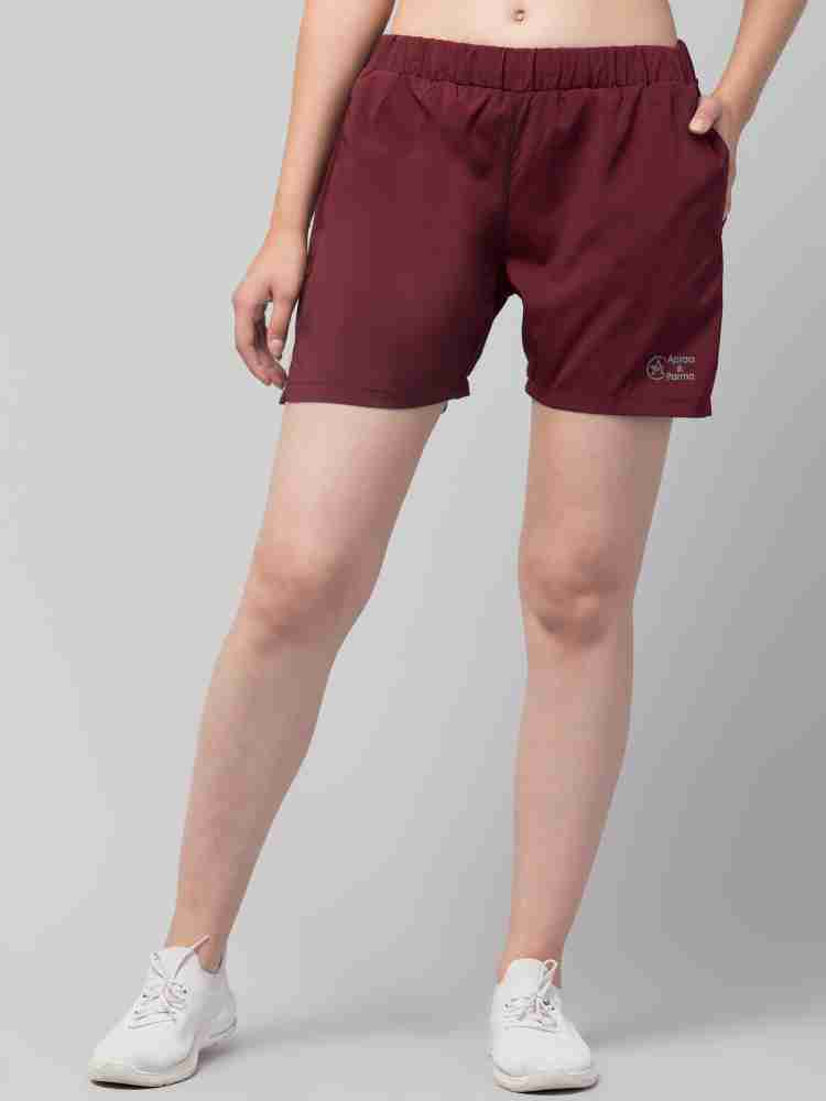 Maroon shorts womens sale