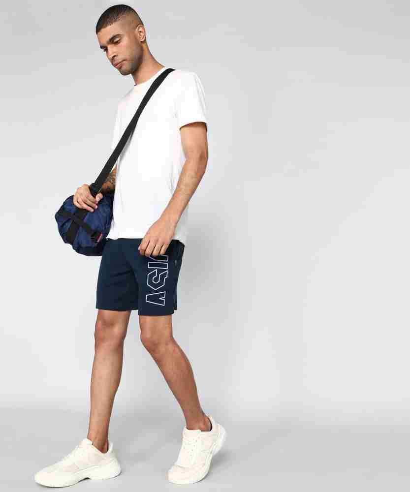 Asics Printed Men Blue Running Shorts Buy Asics Printed Men Blue