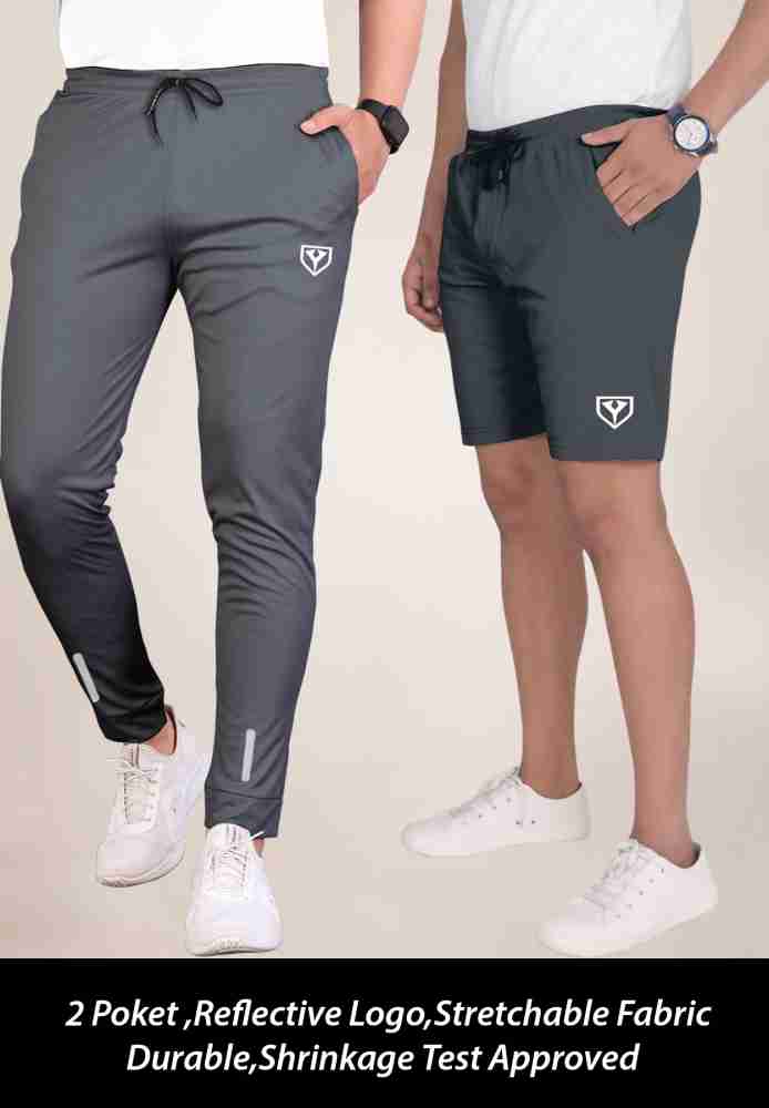 Septem Solid Men Dark Grey Sports Shorts, Gym Shorts - Buy Septem Solid Men  Dark Grey Sports Shorts, Gym Shorts Online at Best Prices in India