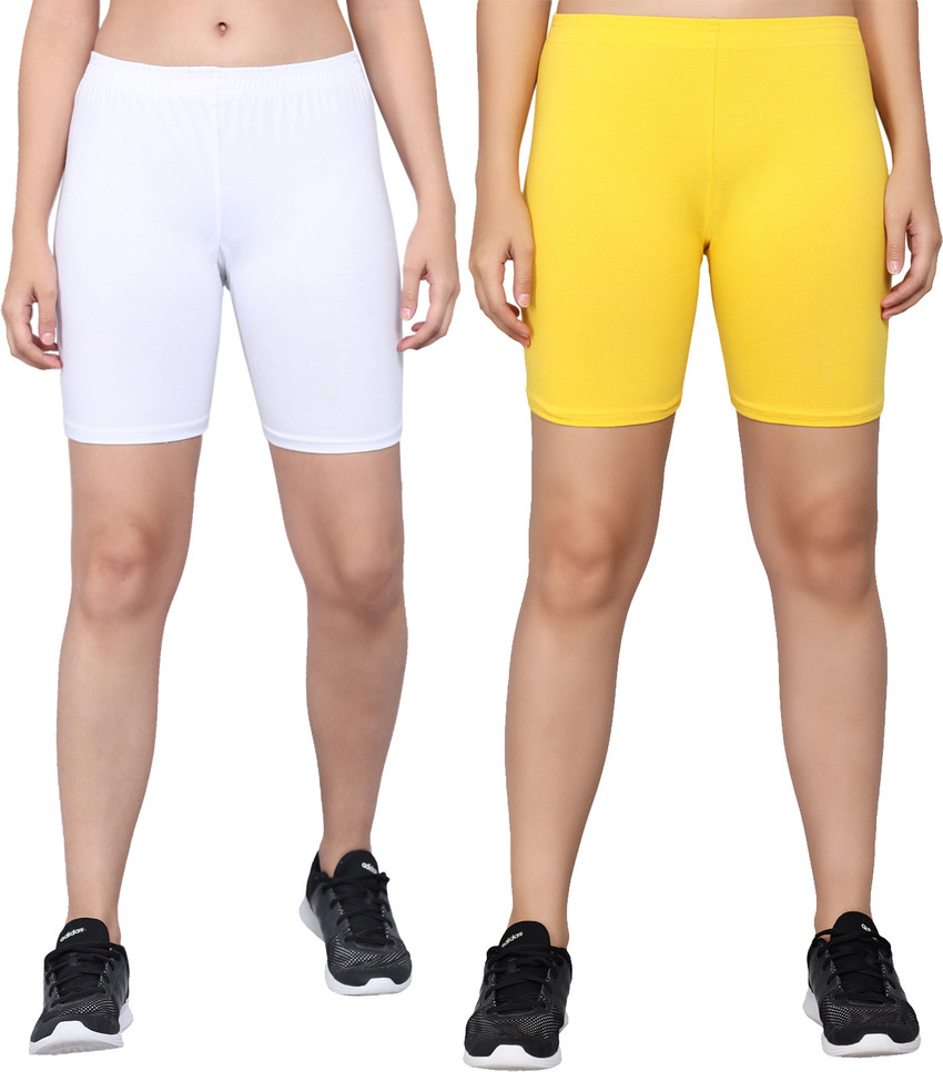 NGT Solid Women White Yellow Cycling Shorts Buy NGT Solid Women White Yellow Cycling Shorts Online at Best Prices in India Flipkart