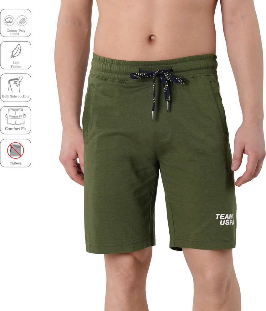 U.S. POLO ASSN. Color Block Men Dark Green Basic Shorts Buy U.S