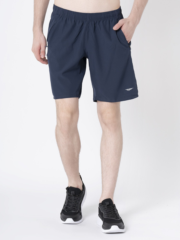 Red new arrivals tape shorts