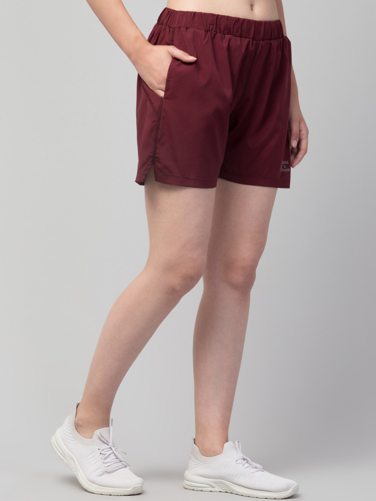Apraa Parma Solid Women Maroon Sports Shorts Buy Apraa Parma
