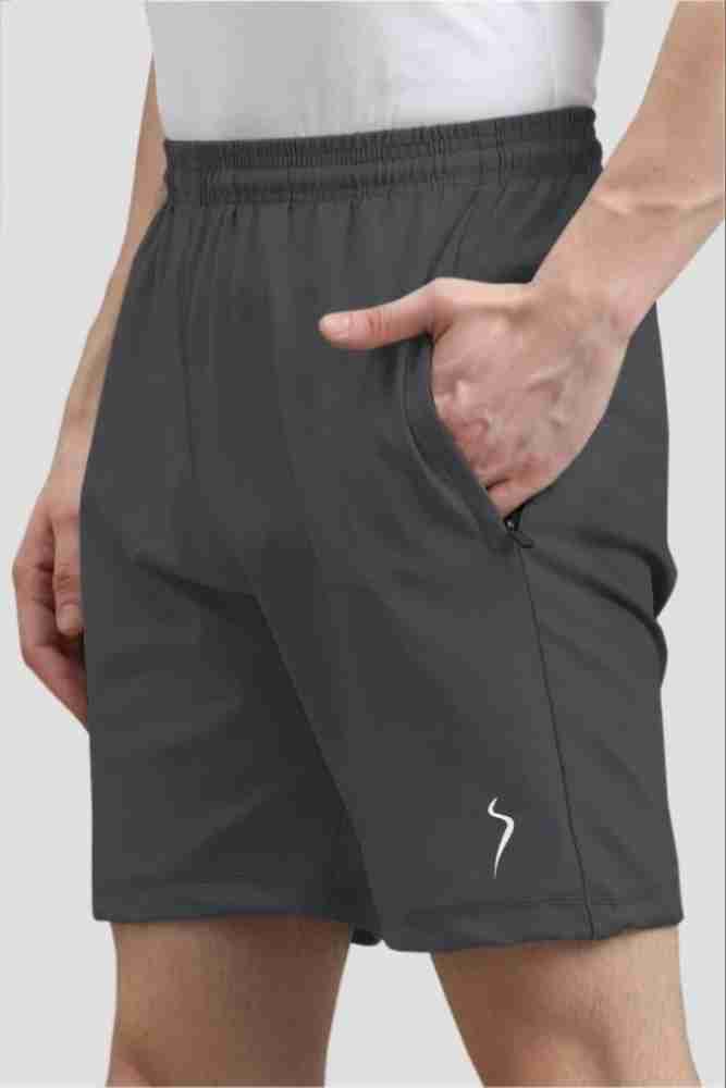 karwa Solid Men Dark Blue Grey Basic Shorts Beach Shorts Baggy