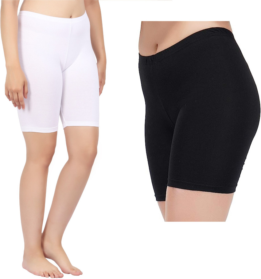 Black and top white cycling shorts