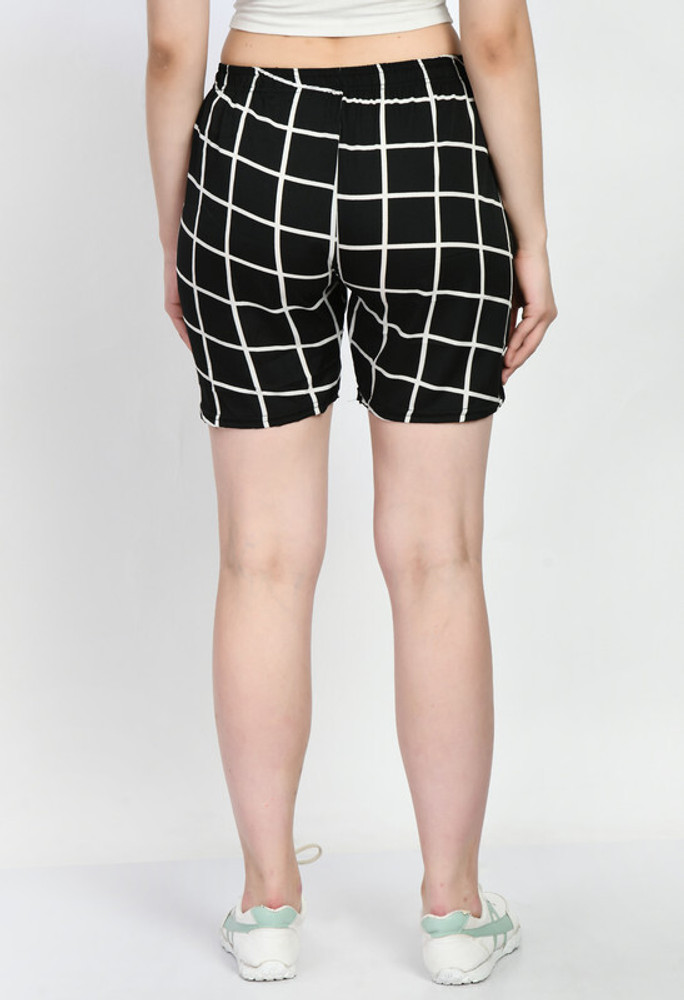 Black and white checkered sale biker shorts
