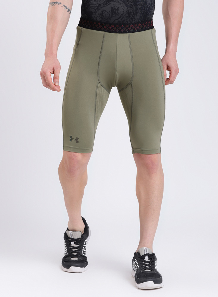 Mens green sales compression shorts