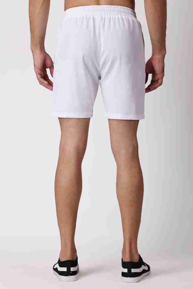 FABSTIEVE Solid Men White Sports Shorts - Buy FABSTIEVE Solid Men White  Sports Shorts Online at Best Prices in India