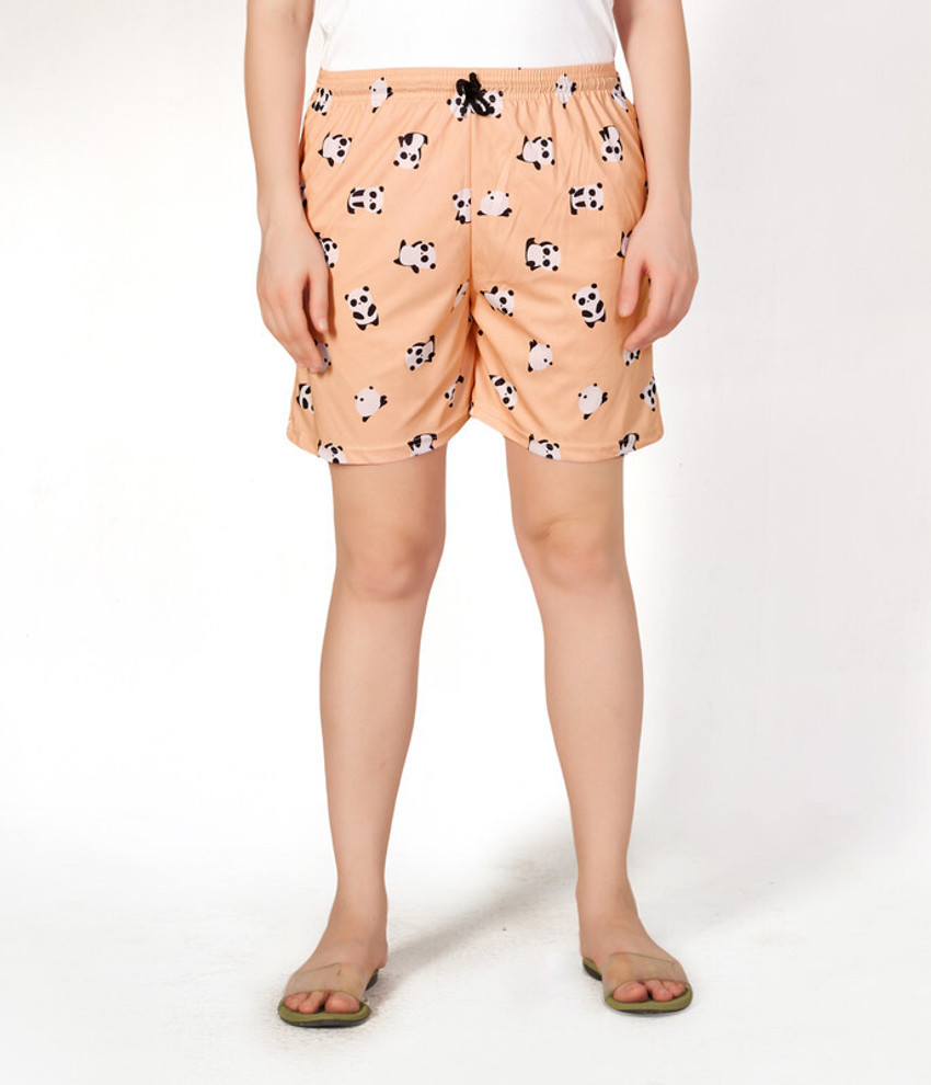 Exitro Printed Women Orange Regular Shorts Buy Exitro Printed