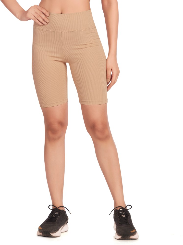 Enamor Women's Shorts (Beige, S) : : Fashion