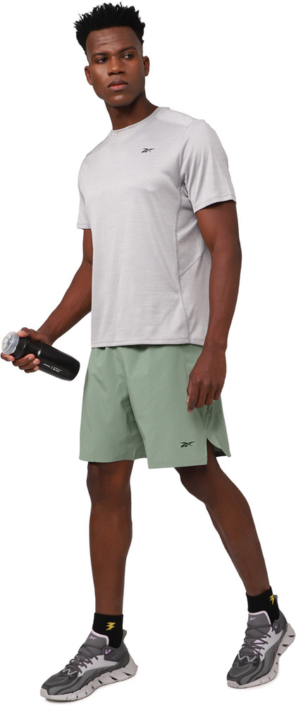 REEBOK Solid Men Green Regular Shorts Buy REEBOK Solid Men Green