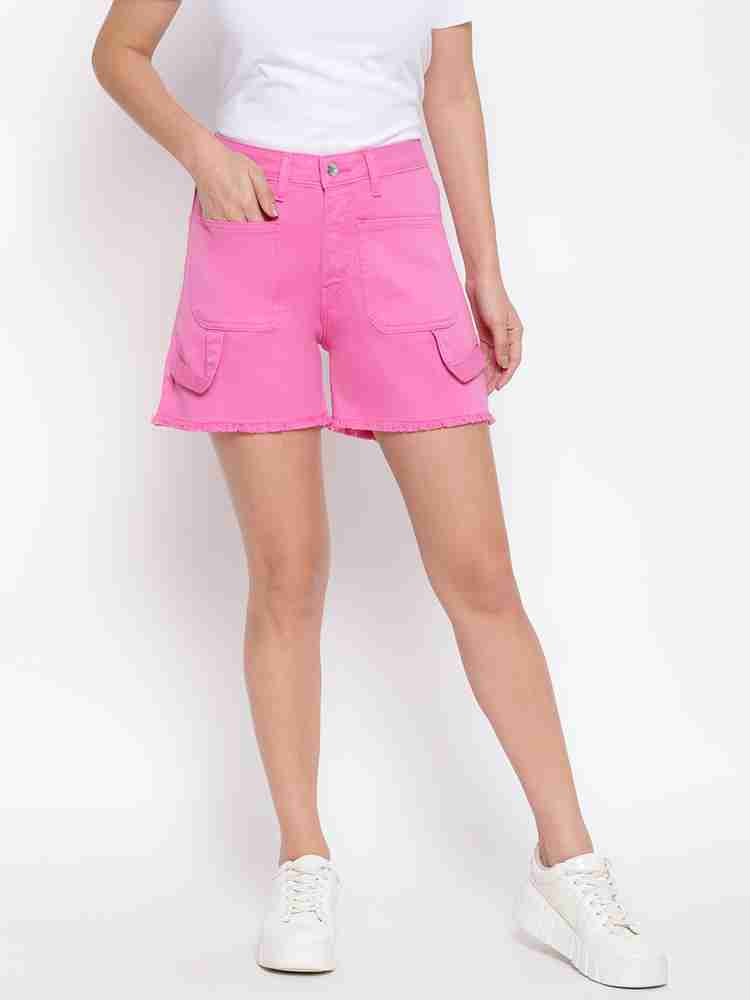 Womens pink cargo shorts hotsell