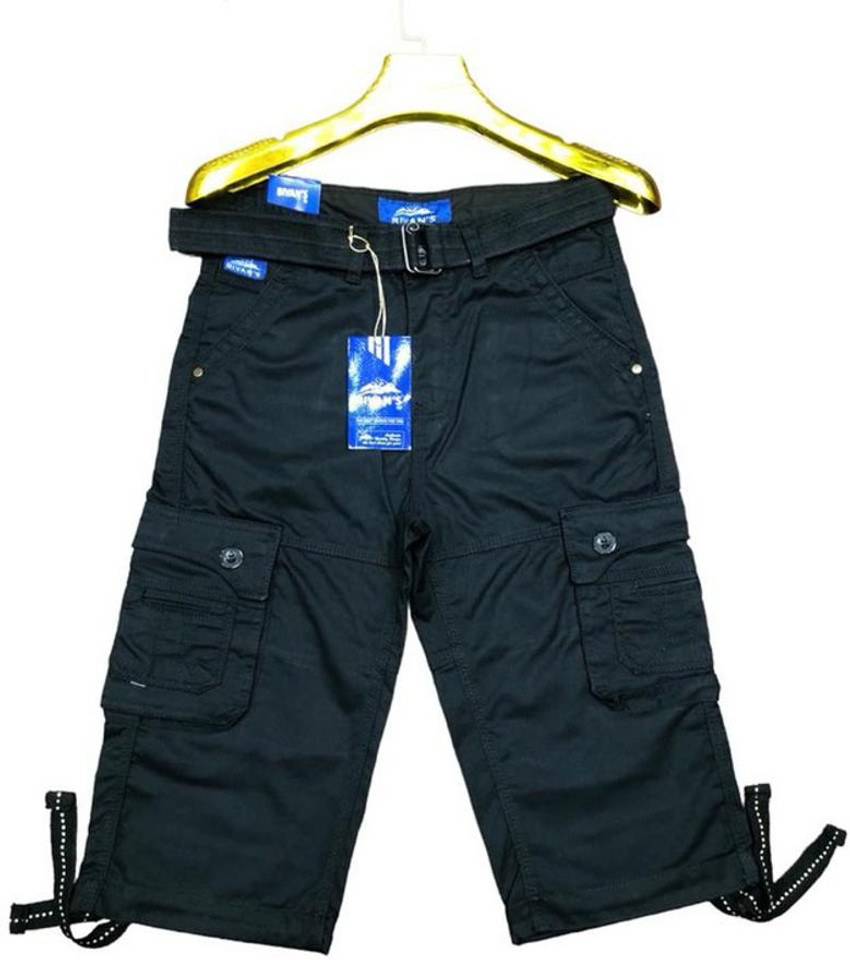 BIVAN S Solid Men Black Cargo Shorts Buy BIVAN S Solid Men Black