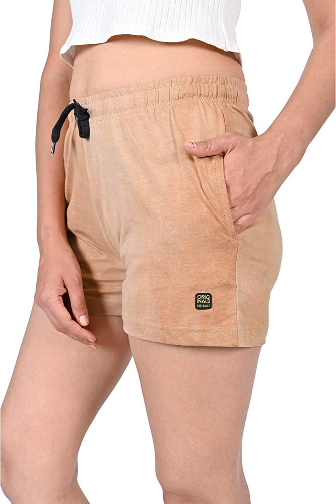 Lost Caves Solid Women Khaki Regular Shorts Buy Lost Caves Solid