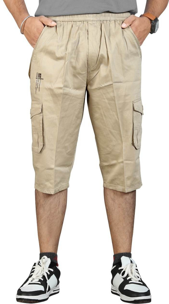 Koixurey Solid Men Beige Cargo Shorts Buy Koixurey Solid Men