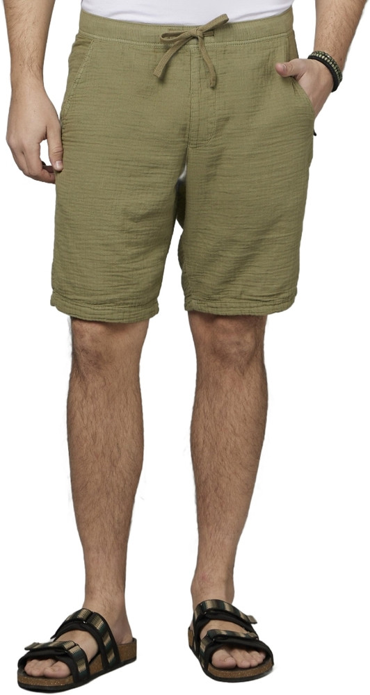 Celio Solid Men Green Bermuda Shorts Buy Celio Solid Men Green