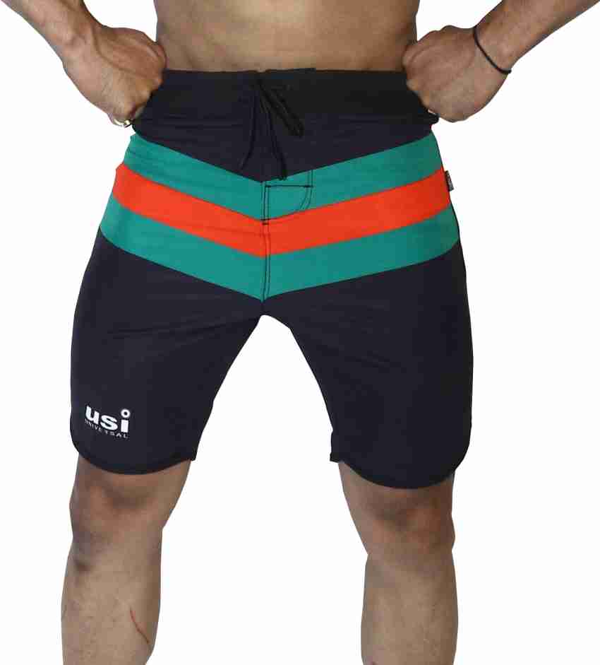 USI UNIVERSAL Solid Men Black Sports Shorts - Buy USI UNIVERSAL Solid Men  Black Sports Shorts Online at Best Prices in India