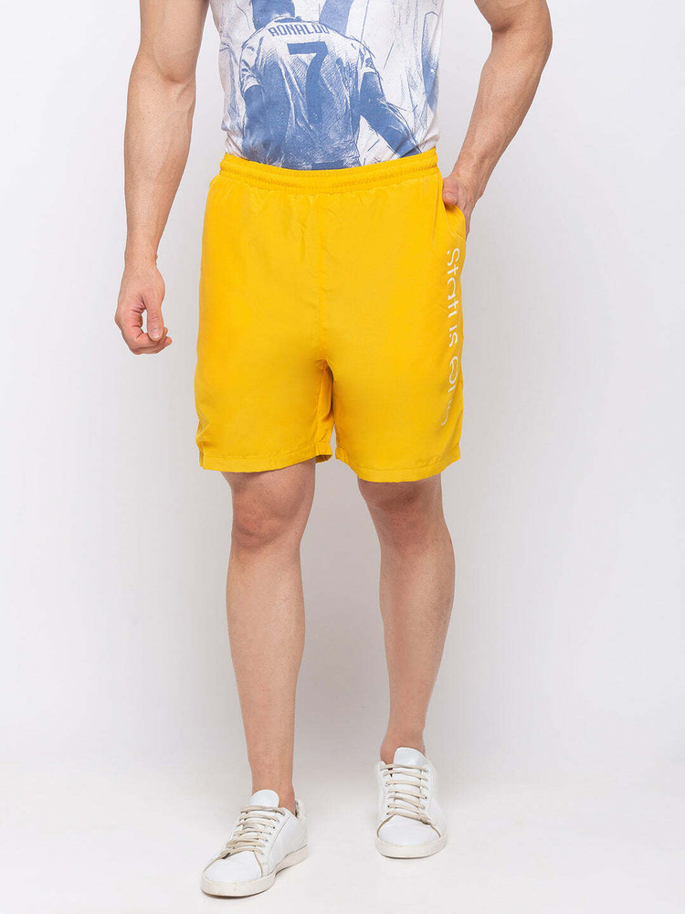 Status Quo Printed Men Gold Sports Shorts Buy Status Quo Printed