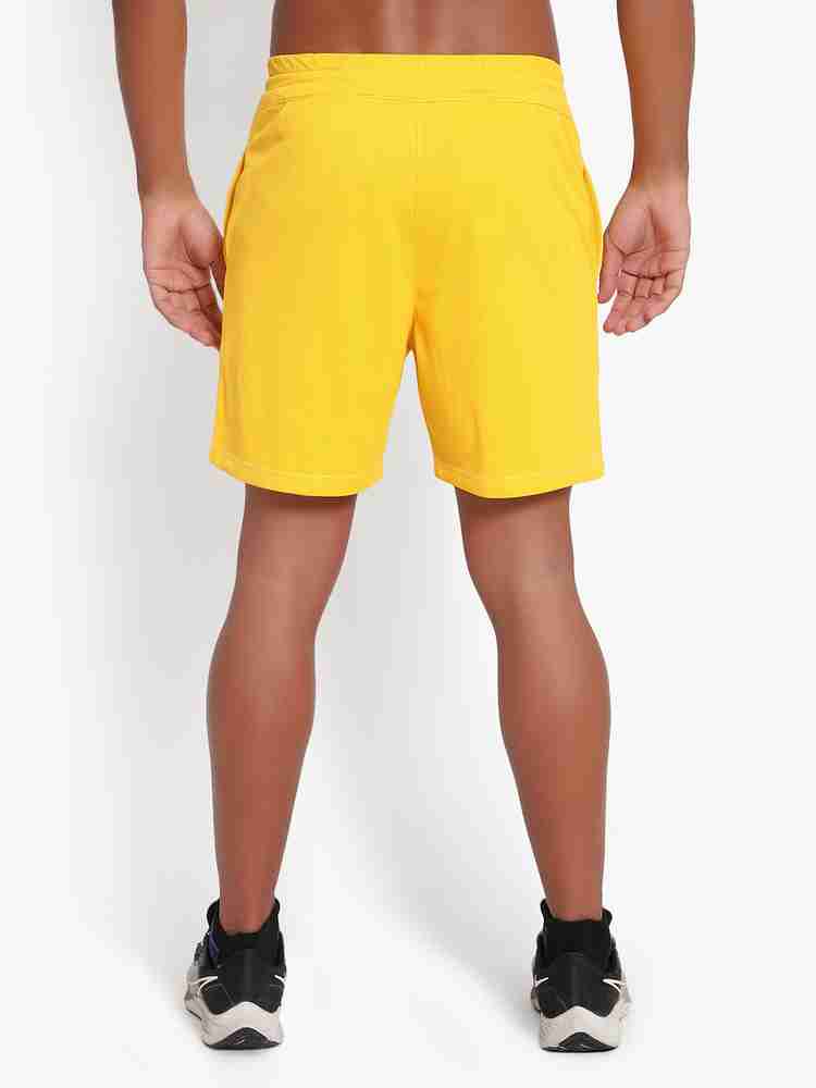 Mens yellow gym shorts new arrivals