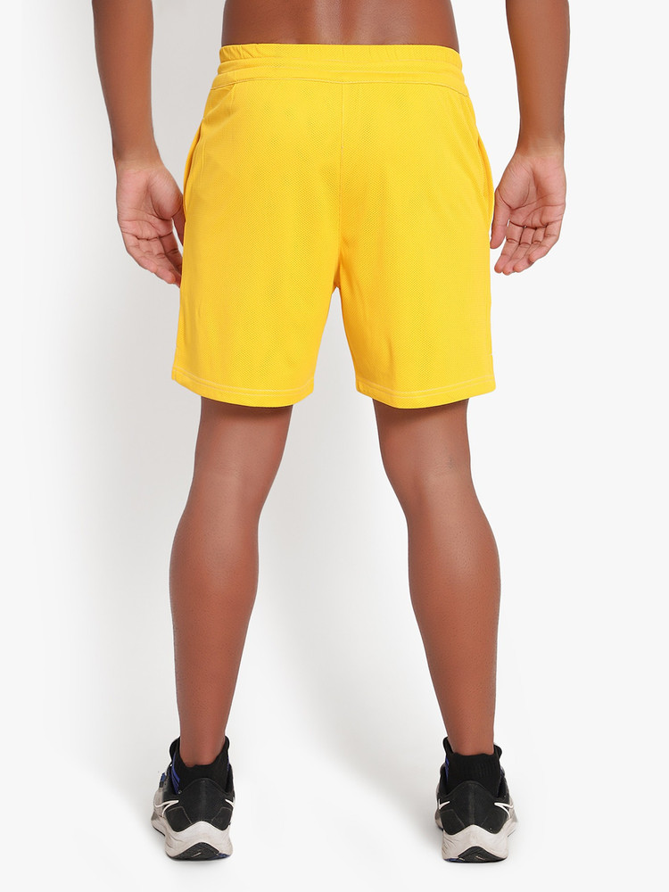 JUKEBOX Solid Men Yellow Regular Shorts Running Shorts Sports