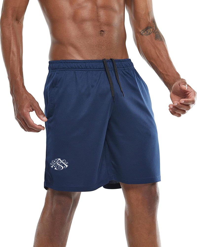 Dia A Dia Solid Men Dark Blue Sports Shorts - Buy Dia A Dia Solid