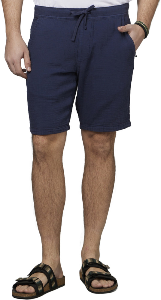 Celio Solid Men Blue Bermuda Shorts Buy Celio Solid Men Blue