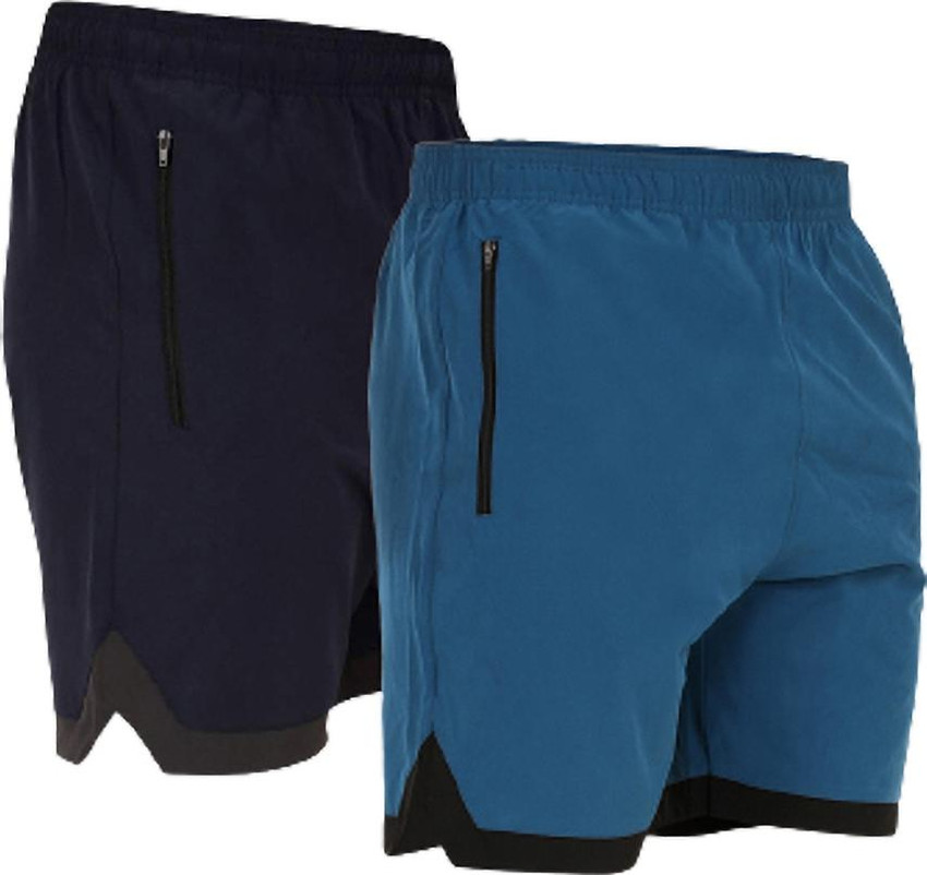Dark blue running shorts top