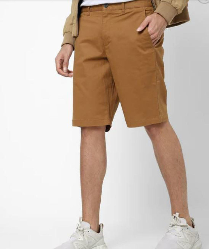 French Connection Solid Men Khaki Basic Shorts Buy French