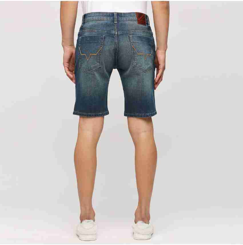 Pepe Jeans Distressed Men Blue Denim Shorts Buy Pepe Jeans