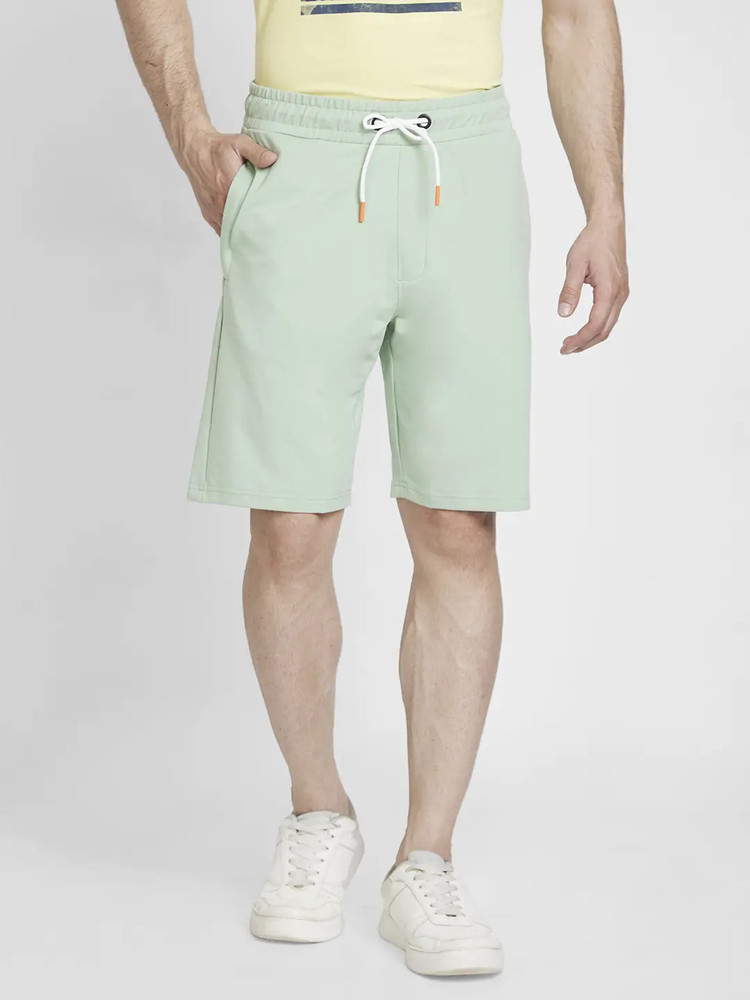 Spykar Solid Men Green Basic Shorts Buy Spykar Solid Men Green