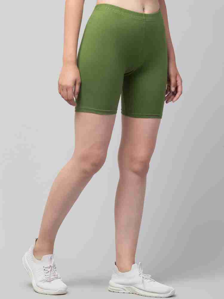 Olive green workout shorts top
