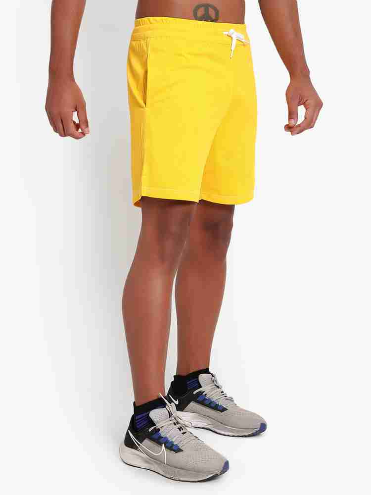 Mens yellow gym shorts online