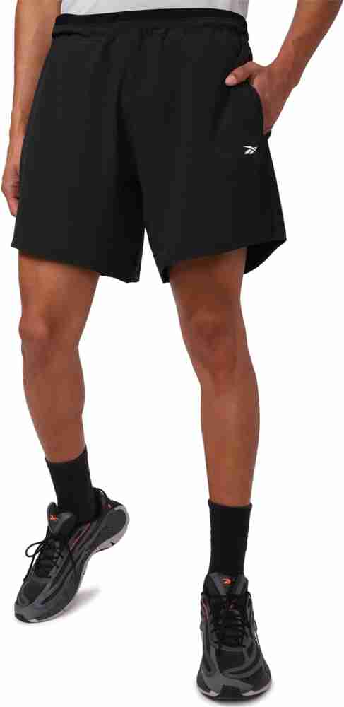 REEBOK Solid Men Black Sports Shorts - Buy REEBOK Solid Men Black Sports  Shorts Online at Best Prices in India