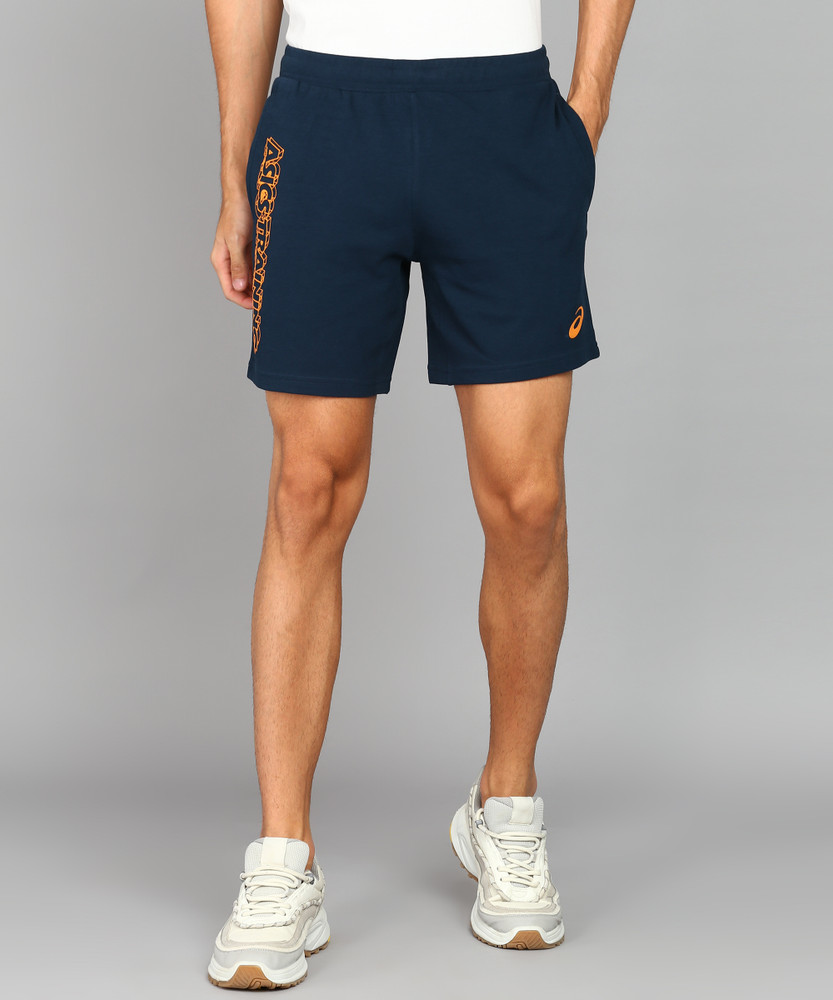 Asics Printed Men Blue Sports Shorts Buy Asics Printed Men Blue