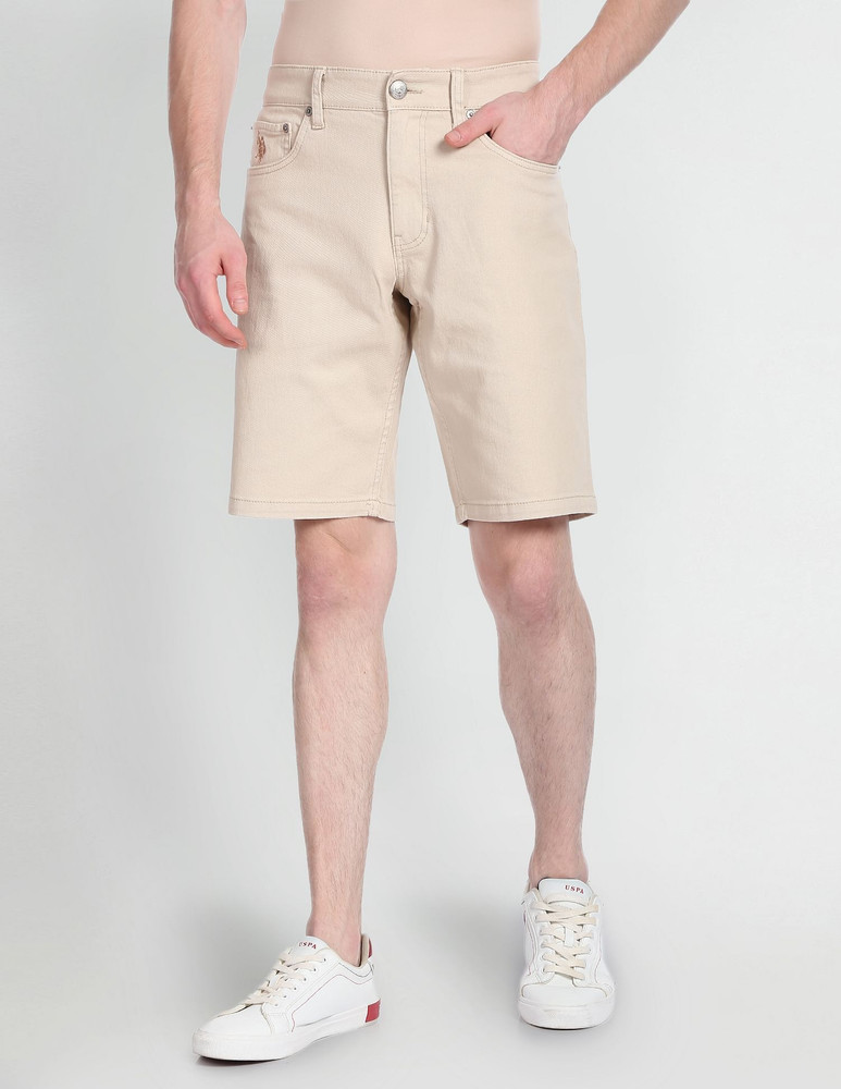 Mens tan hotsell denim shorts